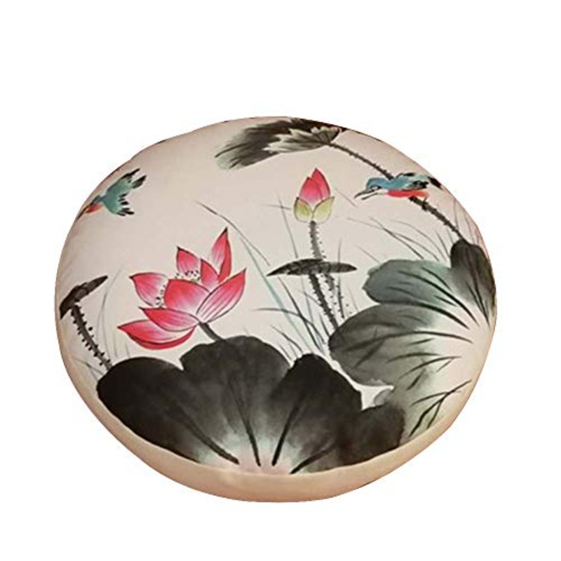 Black Temptation Cuscino Sedile Rotondo Giapponese, Cuscino futon Tatami, Pouf da Terra [Loto 04]