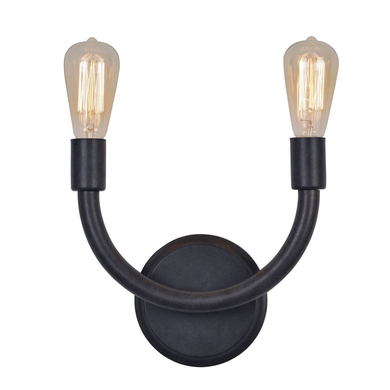 Crystorama 9042-CZ Dakota Two Light Wall Sconce Charcoal Bronze (Discontinued)