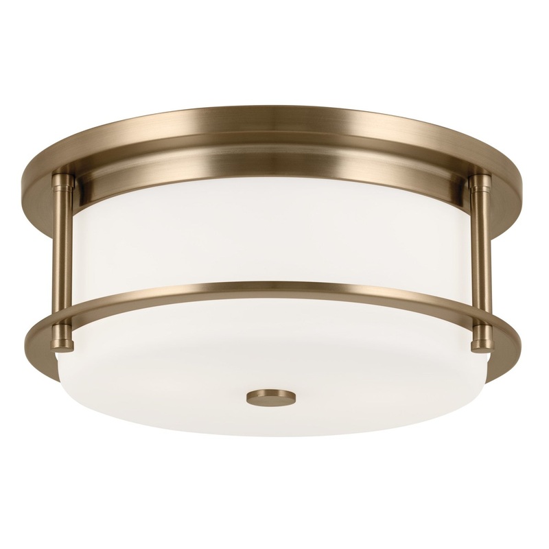 Kichler 52595CPZ Two Light Flush Mount, Champagne Bronze