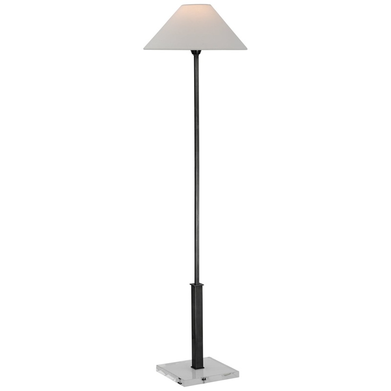LED Floor Lamp from the Asher Collection in Bronze And Crystal Finish by Visual Comfort Signature
