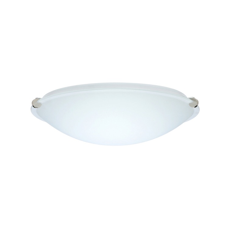 One Light Ceiling Mount from the Trio Collection in Polished Nickel Finish by Besa