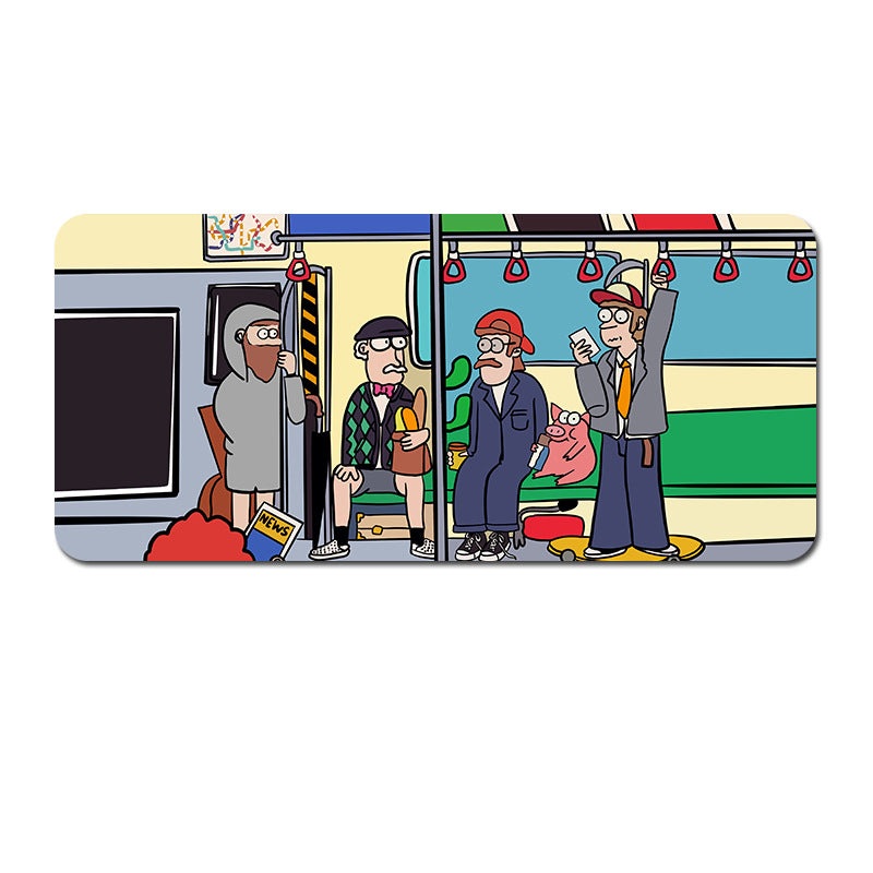 Oversized Cartoon Desk Pad – 90x40x0.4cm Mouse Mat, Non-Slip Base (Style 4)