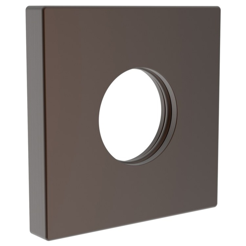 Shower Arm Flange Square English Bronze 2-1/2 Inch Brass