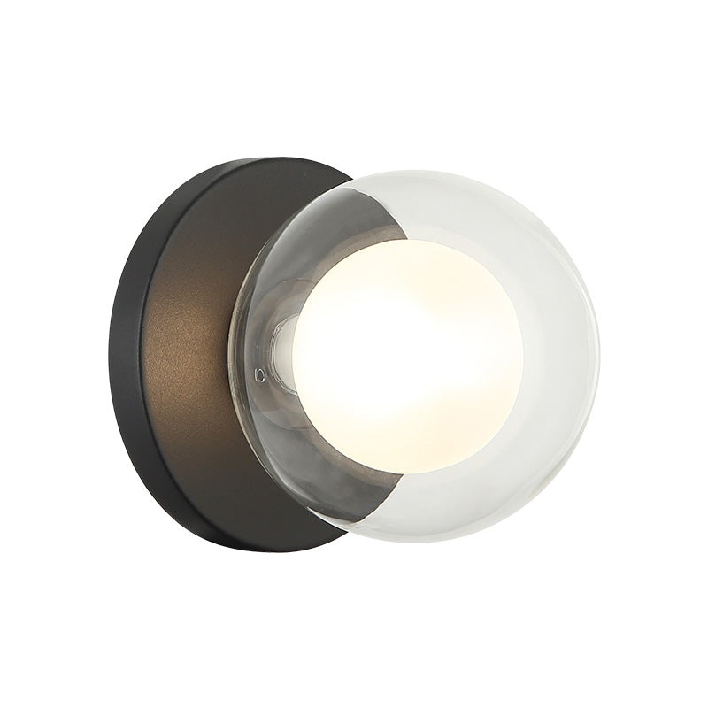 Solaris 1-Light Wall Sconce/Ceiling Mount Matte Black