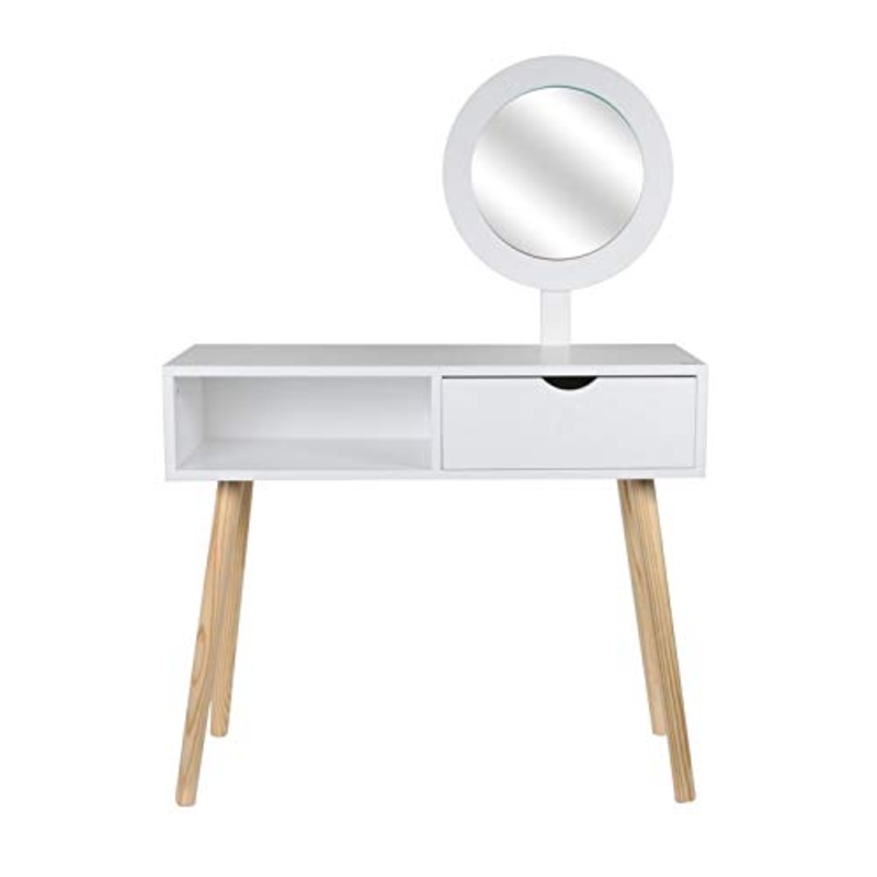 THE HOME DECO FACTORY – Acconciatoio scandinavo in Legno, Colore: Aurore