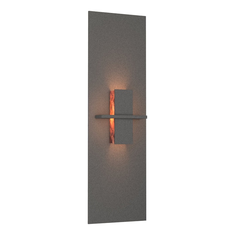 Aperture Vertical Sconce Natural Iron Topaz Glass (ZB)