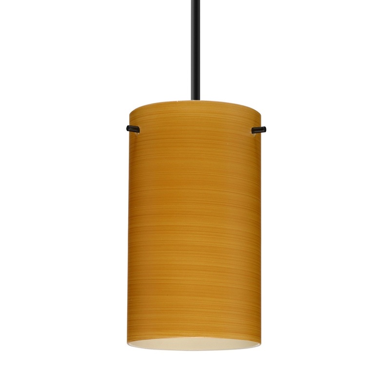 Besa 1BC-4404OK-MED-BK Besa Stilo 7 Pendant One Light Pendant Black