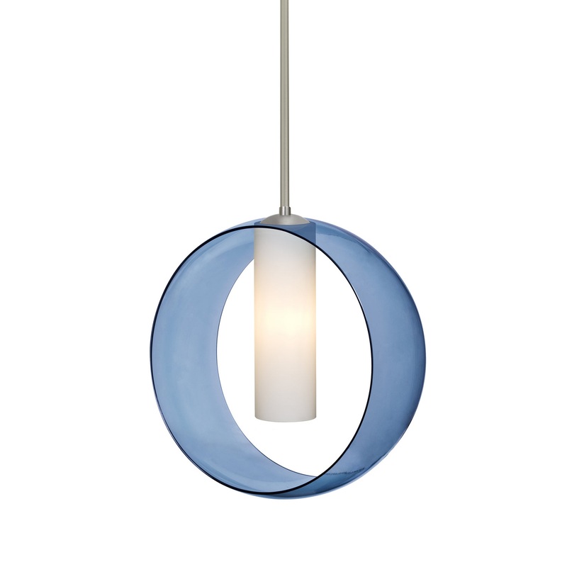 Besa 1TT-PLATOBL-SN Plato One Light Pendant Satin Nickel