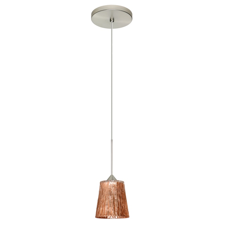 Besa 1XT-5125CF-SN Nico One Light Pendant Satin Nickel