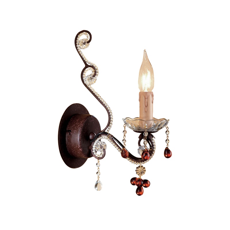 Crystorama 4521-DR Paris Market One Light Wall Sconce Dark Rust (Discontinued)