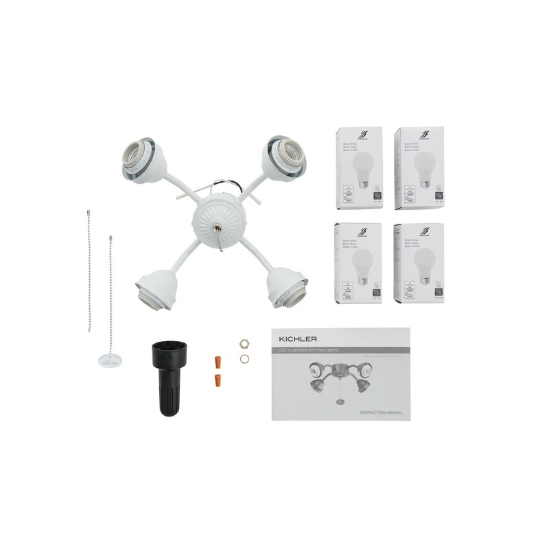 LED Fan Fitter from the Accessory Collection in Matte White Finish by Kichler