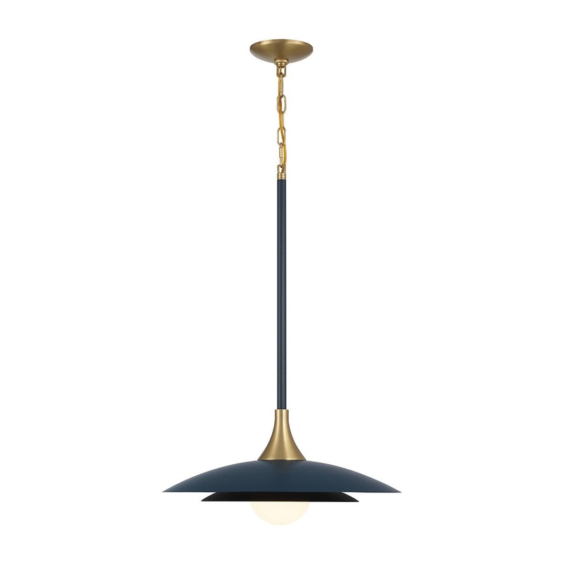 LED Pendant from the Welsh Collection in Blue and Black Finish by Eurofase