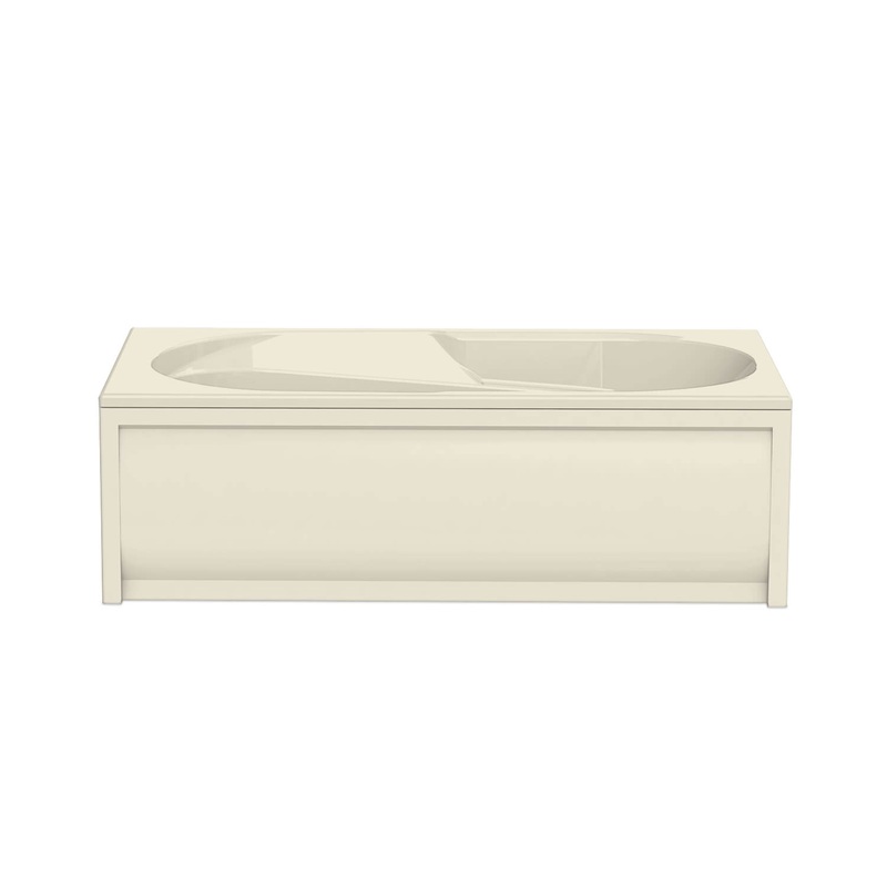 MAAX 102945-094-004 Baccarat 72 x 36 Acrylic Alcove End Drain Combined Hydromax & Aerofeel Bathtub in Bone