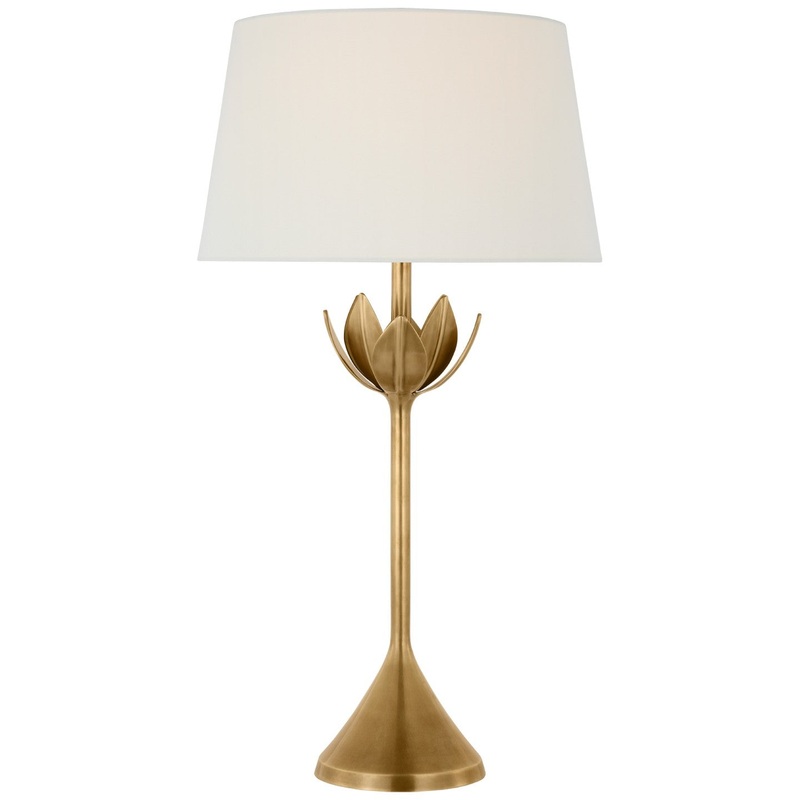 One Light Table Lamp from the Alberto Collection in Antique-Burnished Brass Finish by Visual Comfort Signature