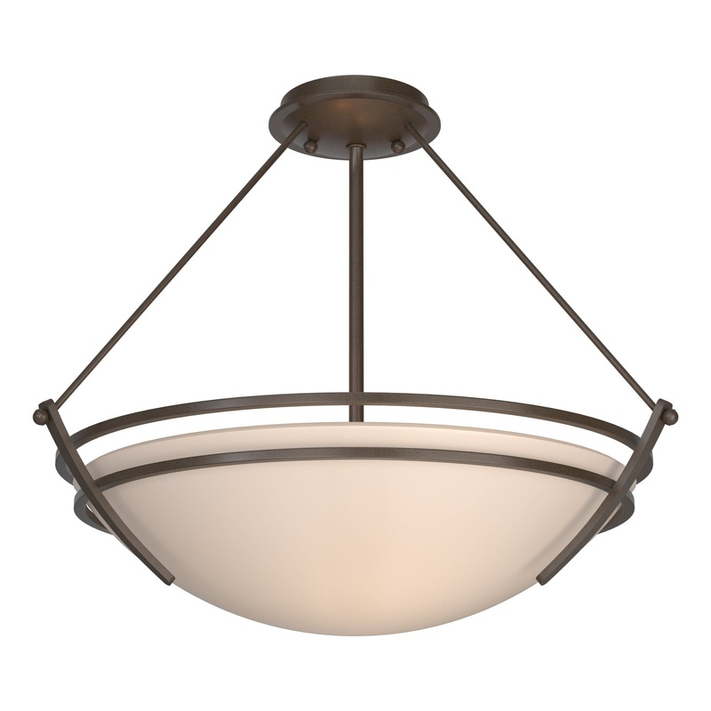 Presidio Tryne Semi-Flush Bronze Sand Glass (SS)