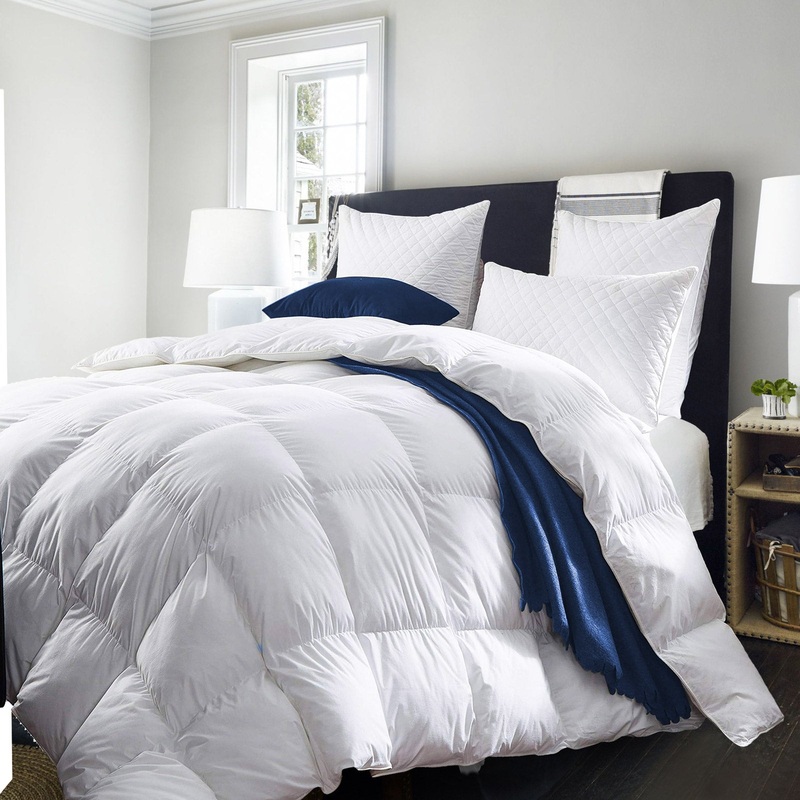 Royal Comfort Quilt 50% Duck Down 50% Duck Feather 233TC Cotton Pure Soft Duvet – Single – White
