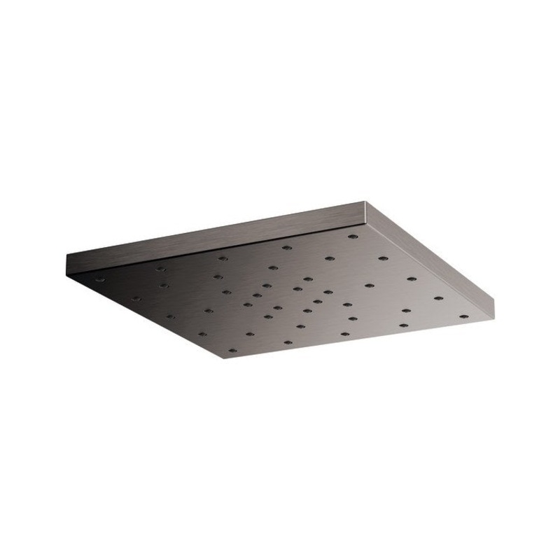 Showerhead Universal Showering 1 Function Linear Round Rain Can Brilliance Luxe Steel 14 Inch 1.75 Gallons per Minute Square H2OKinetic Drenching Spray