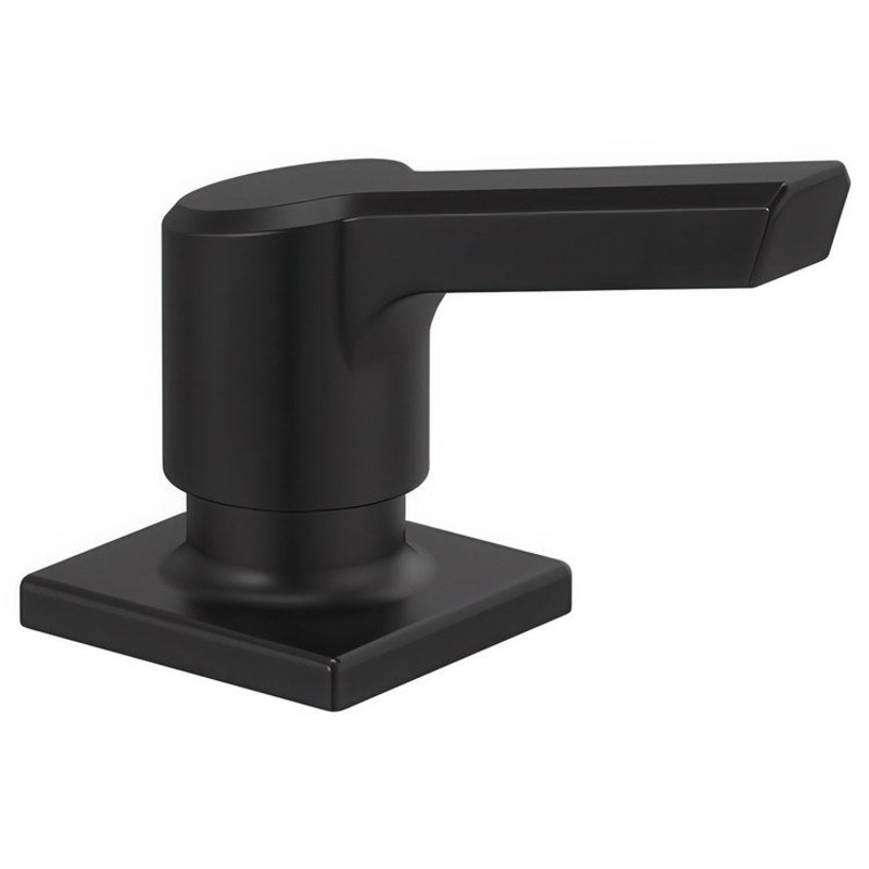 Soap Dispenser Matte Black Deck Mount Metal Pump Pivotal 13 Ounce 3-1/2 Inch