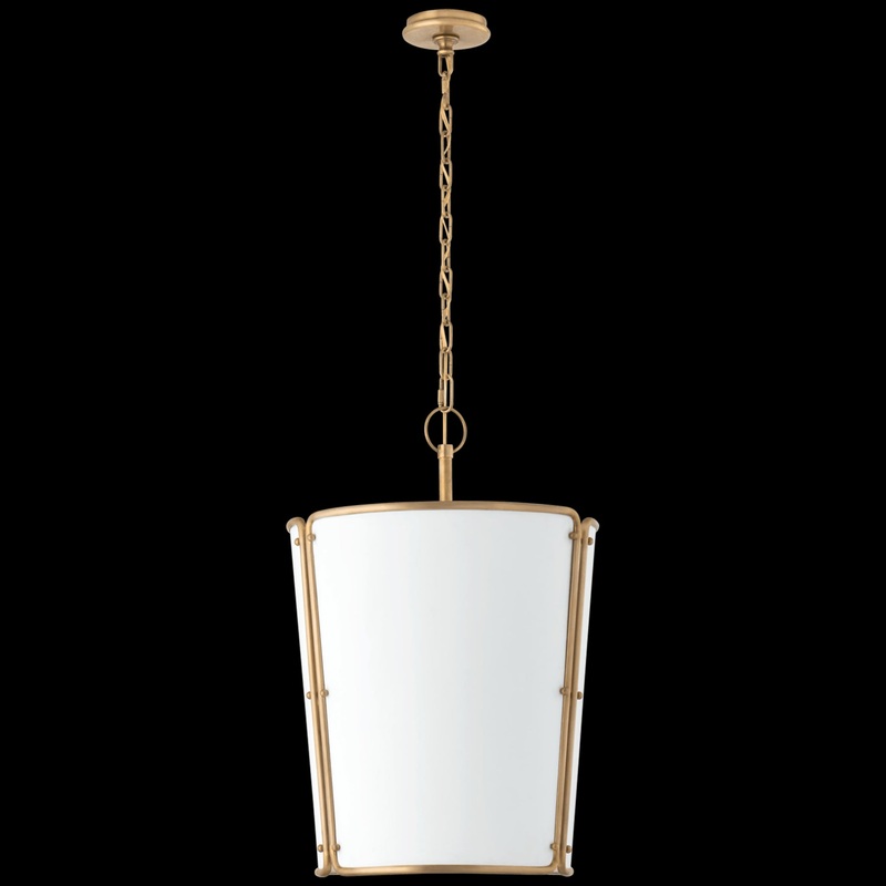 Three Light Pendant from the Hastings Collection in Hand-Rubbed Antique Brass Finish by Visual Comfort Signature