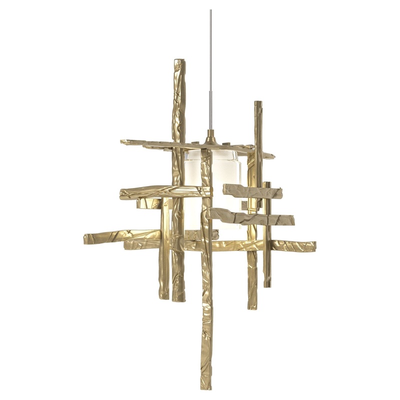 Tura Frosted Glass Low Voltage Mini Pendant Soft Gold