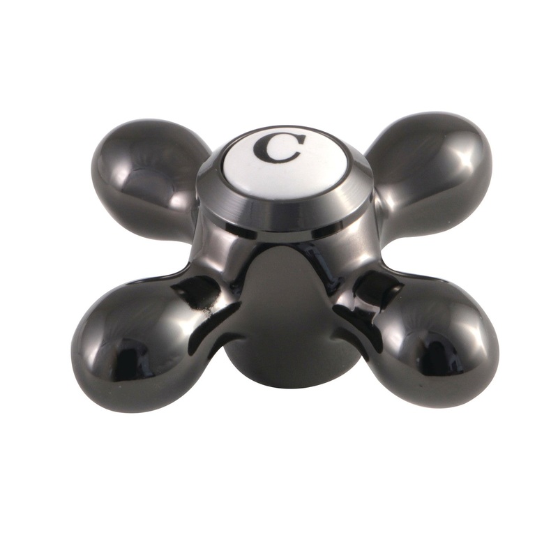 Water Onyx NSH3950AXC Cold Metal Cross Handle, Black Stainless Steel