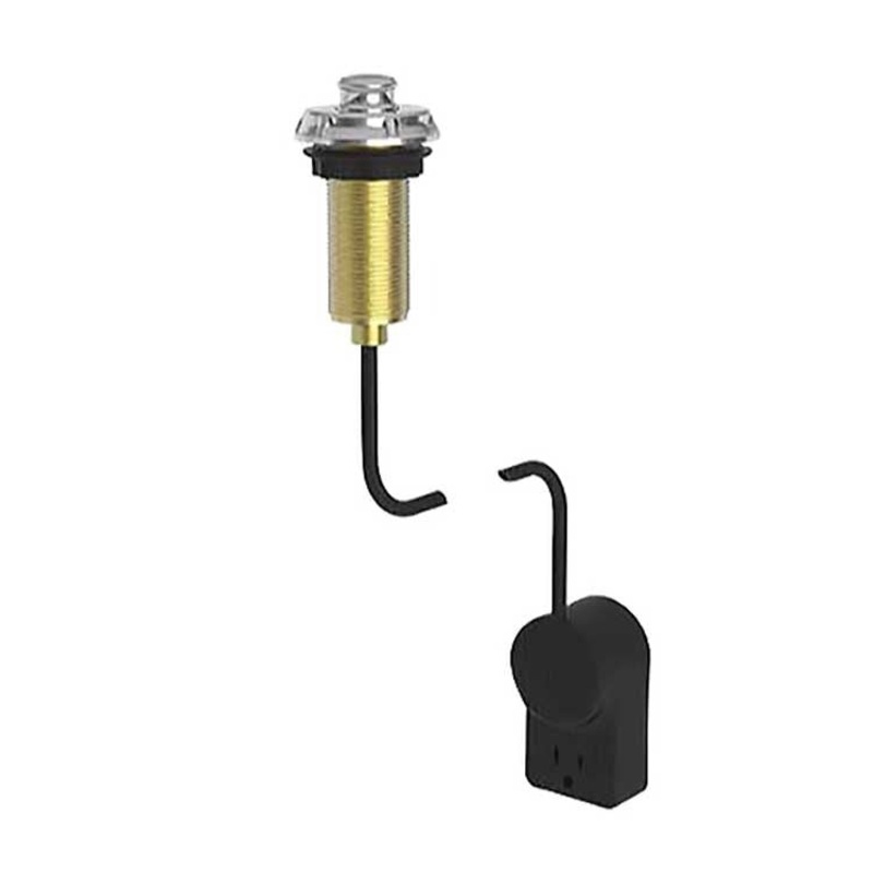 Air Activation Switch Duncan Disposer with Power Adapter Antique Brass