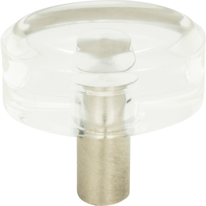 Atlas Homewares Optimism Oval Knob 1 1/2 Inch Brushed Nickel