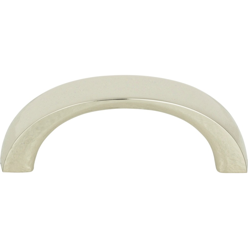 Atlas Homewares Tableau Curved Pull 1 13/16 Inch (c-c) Polished Nickel