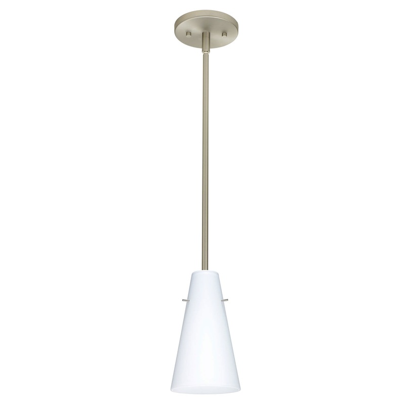 Besa 1TT-412407-SN Cierro One Light Pendant Satin Nickel