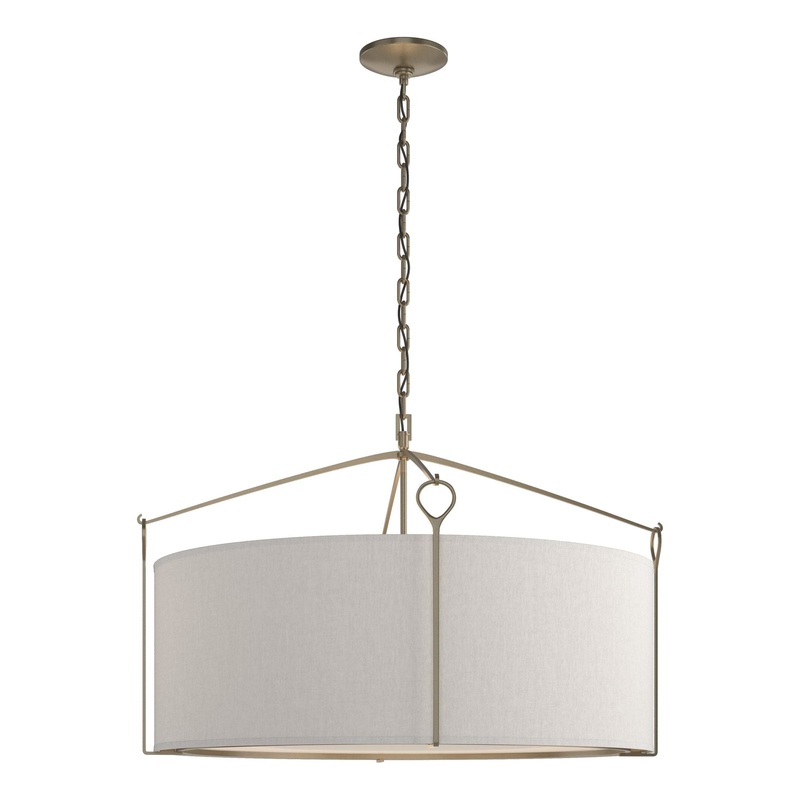 Bow Large Pendant Soft Gold Flax Shade (SE)