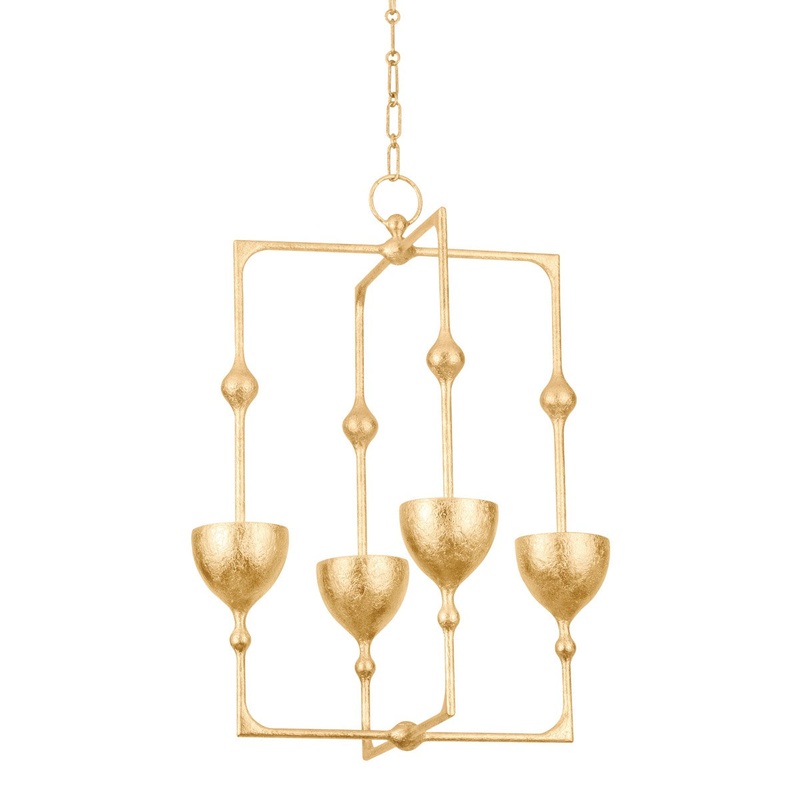 Corbett Lighting 368-22-VGL Antalya LED Lantern Vintage Gold Leaf