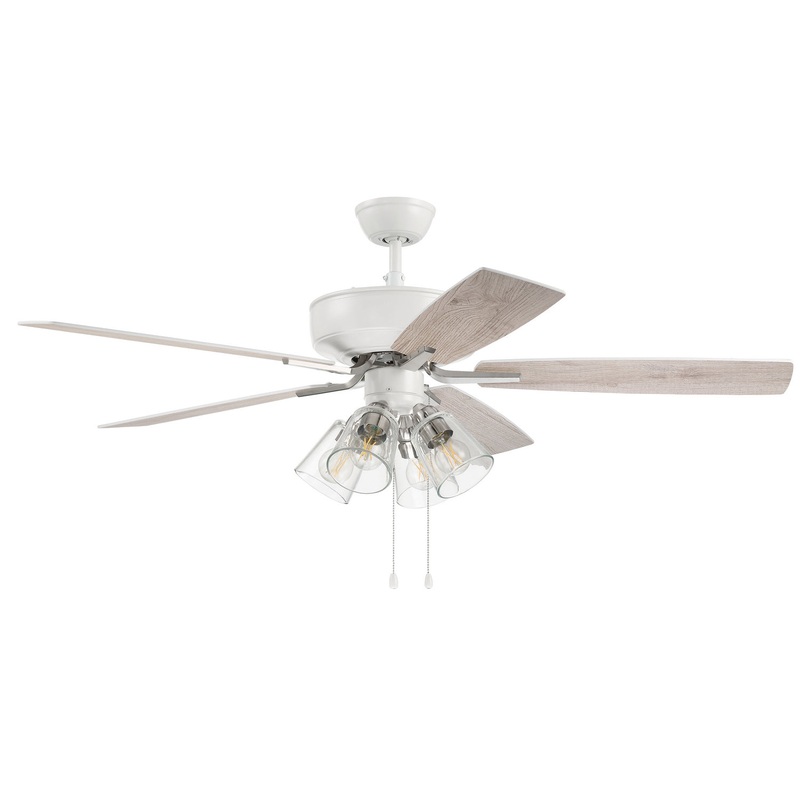 Craftmade P104WPLN5-52WWOK Pro Plus 104 52″Ceiling Fan White/Polished Nickel