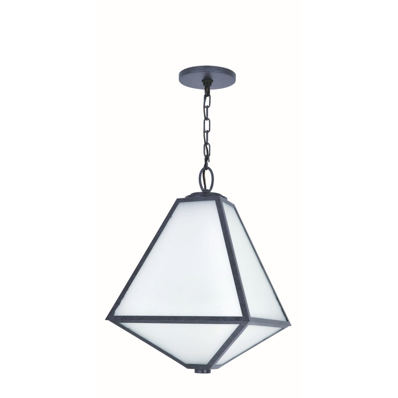 Crystorama GLA-9705-OP-BC Glacier Three Light Outdoor Chandelier Black Charcoal