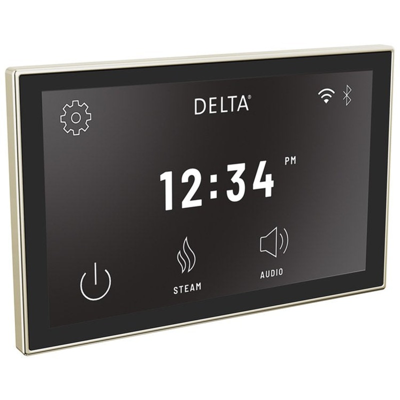 Display Interface Steamscape Lumicoat Polished Nickel Temperature Range 50 DEG F to 125 DEG F for Steam Room 3-5/8 Inch