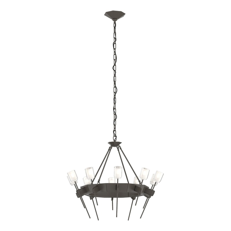 Echo 10-Light Circular Chandelier Dark Smoke