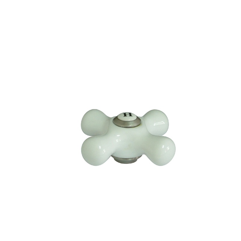KSH1168PXH Hot Porcelain Cross Handle, Brushed Nickel