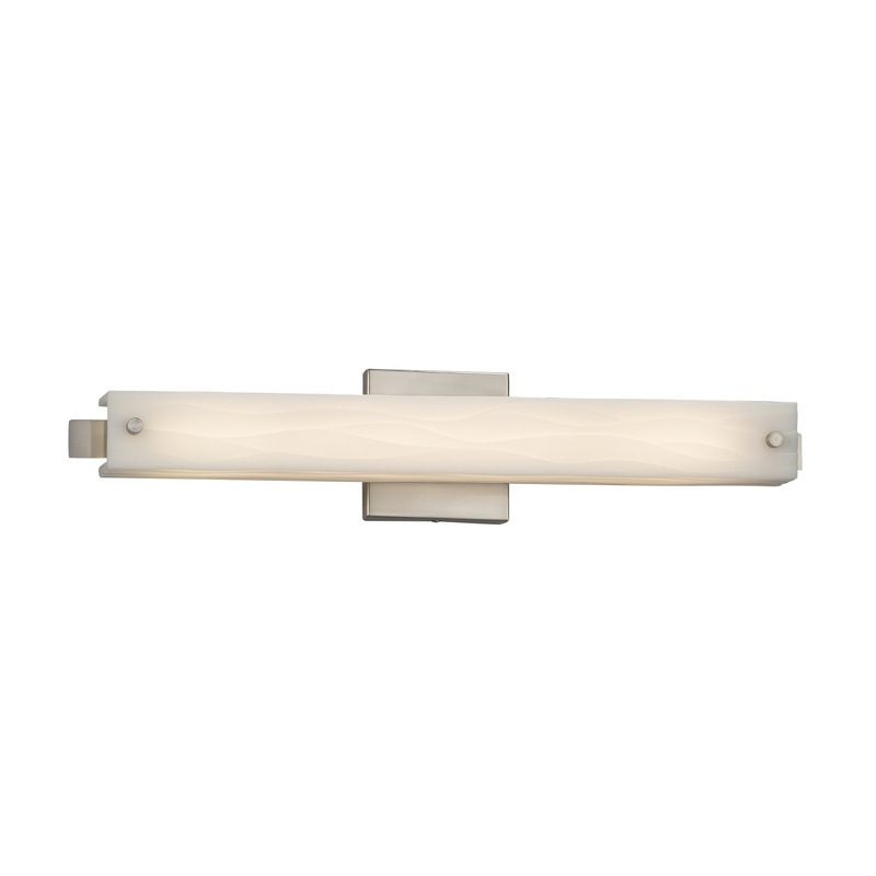 LED Bath Bar from the Porcelina Collection in Brushed Nickel Finish by Justice Designs