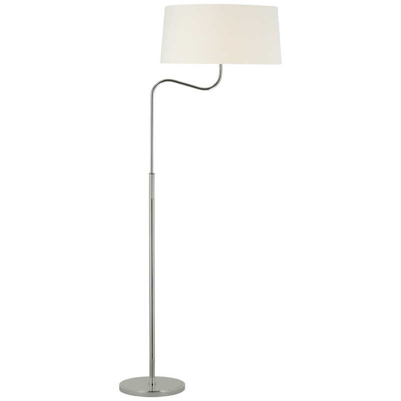 LED Floor Lamp from the Canto Collection in Polished Nickel Finish by Visual Comfort Signature