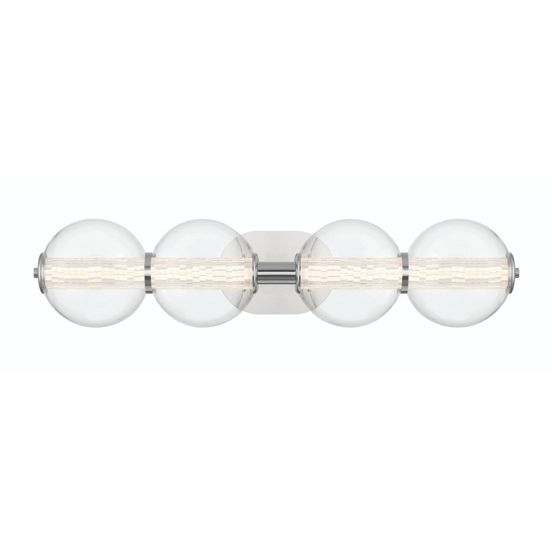 LED Wall Mount from the Atomo Collection in Chrome Finish by Eurofase