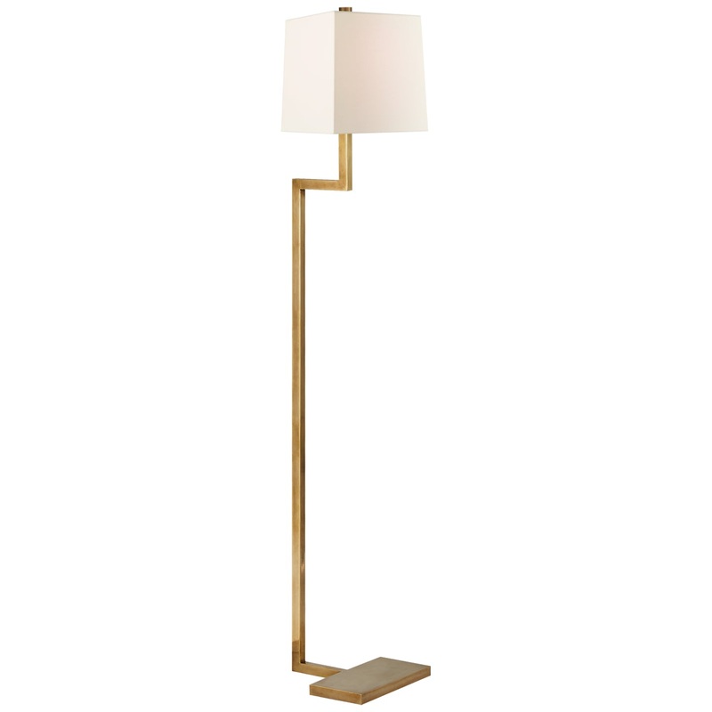 One Light Floor Lamp from the Alander Collection in Hand-Rubbed Antique Brass Finish by Visual Comfort Signature