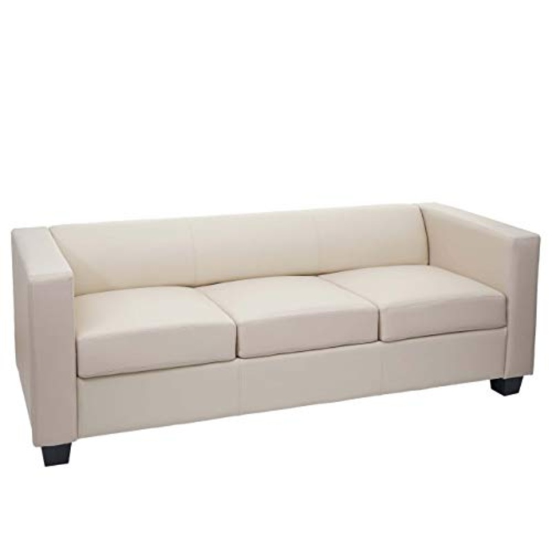 Serie Lille M65 Divano Sofa 3 posti 75x191x70cm Pelle Avorio