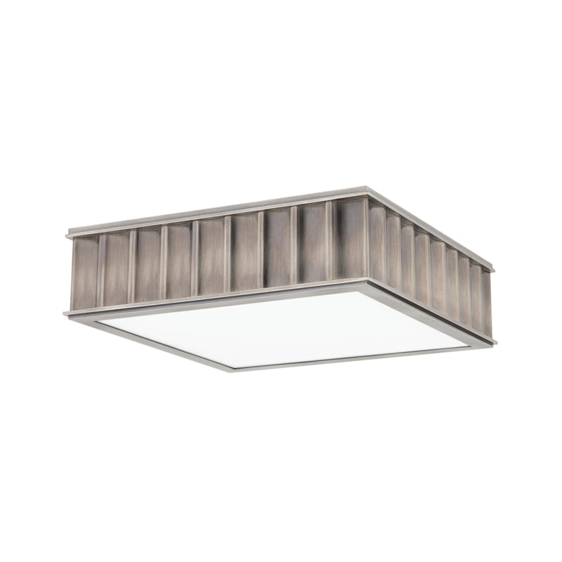 Two Light Flush Mount from the Middlebury Collection in Historic Nickel Finish by Hudson Valley