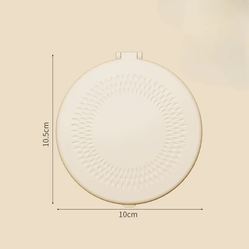Yellow LED Travel Makeup Mirror – Rechargeable Compact Mirror with 3 Color Lights, 1x/5x Magnification & Smart Auto On/Off