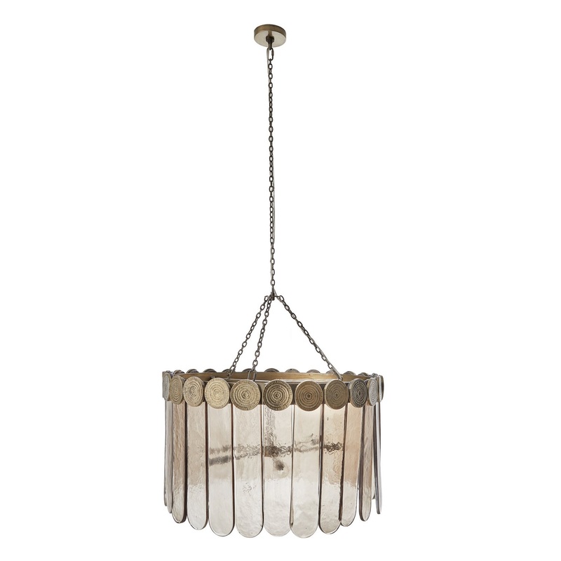 Arteriors 84075 Roman Six Light Chandelier Seedy Smoke