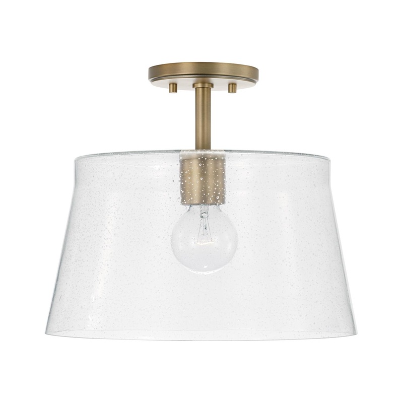 Capital Lighting 246911AD Baker 1 Light Pendant Aged Brass