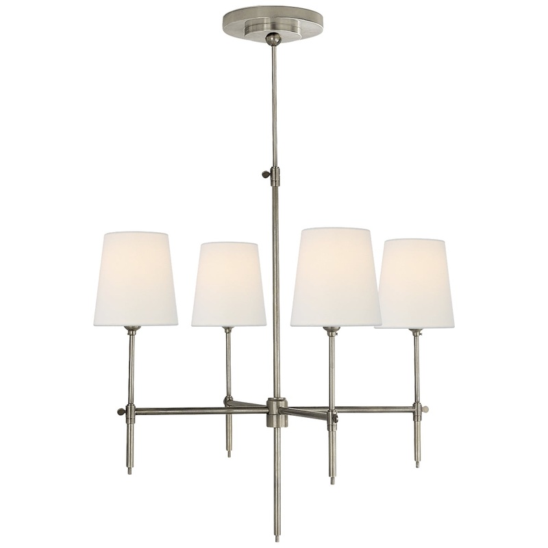 Four Light Chandelier from the Bryant Collection in Antique Nickel Finish by Visual Comfort Signature