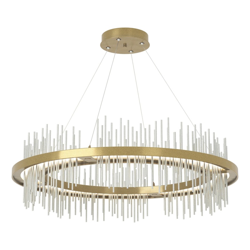Gossamer Circular LED Pendant Modern Brass Vintage Platinum
