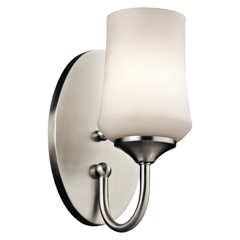 Kichler 45568NI One Light Wall Sconce, Brushed Nickel