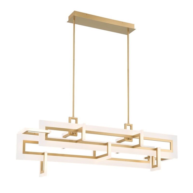 LED Chandelier from the Inizio Collection in Gold Finish by Eurofase
