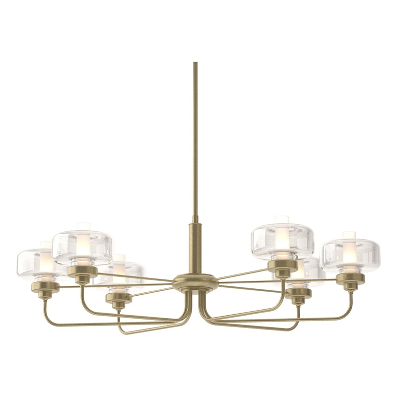 Nola Pendant Soft Gold Clear Glass (ZM)